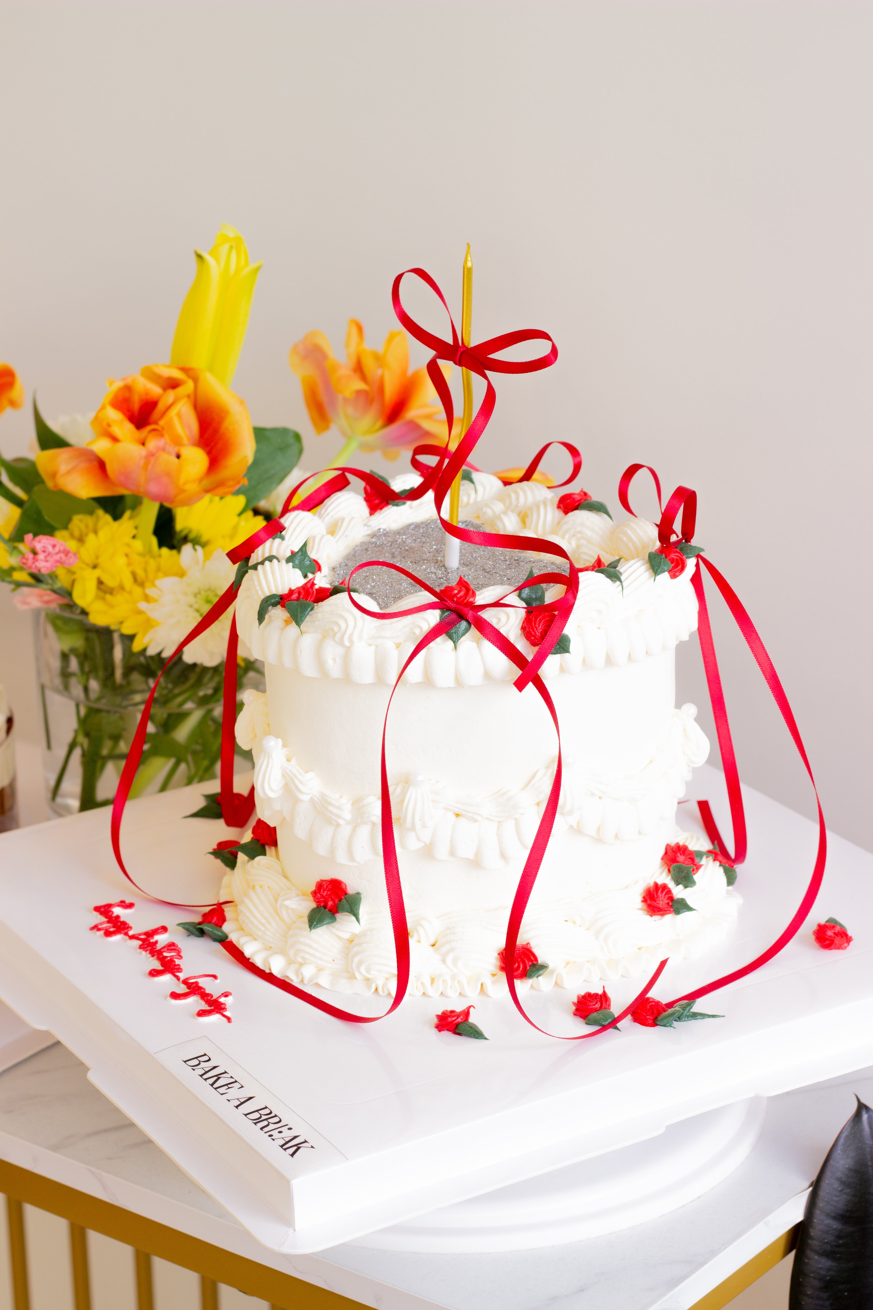 Rose vintage cake (heart)