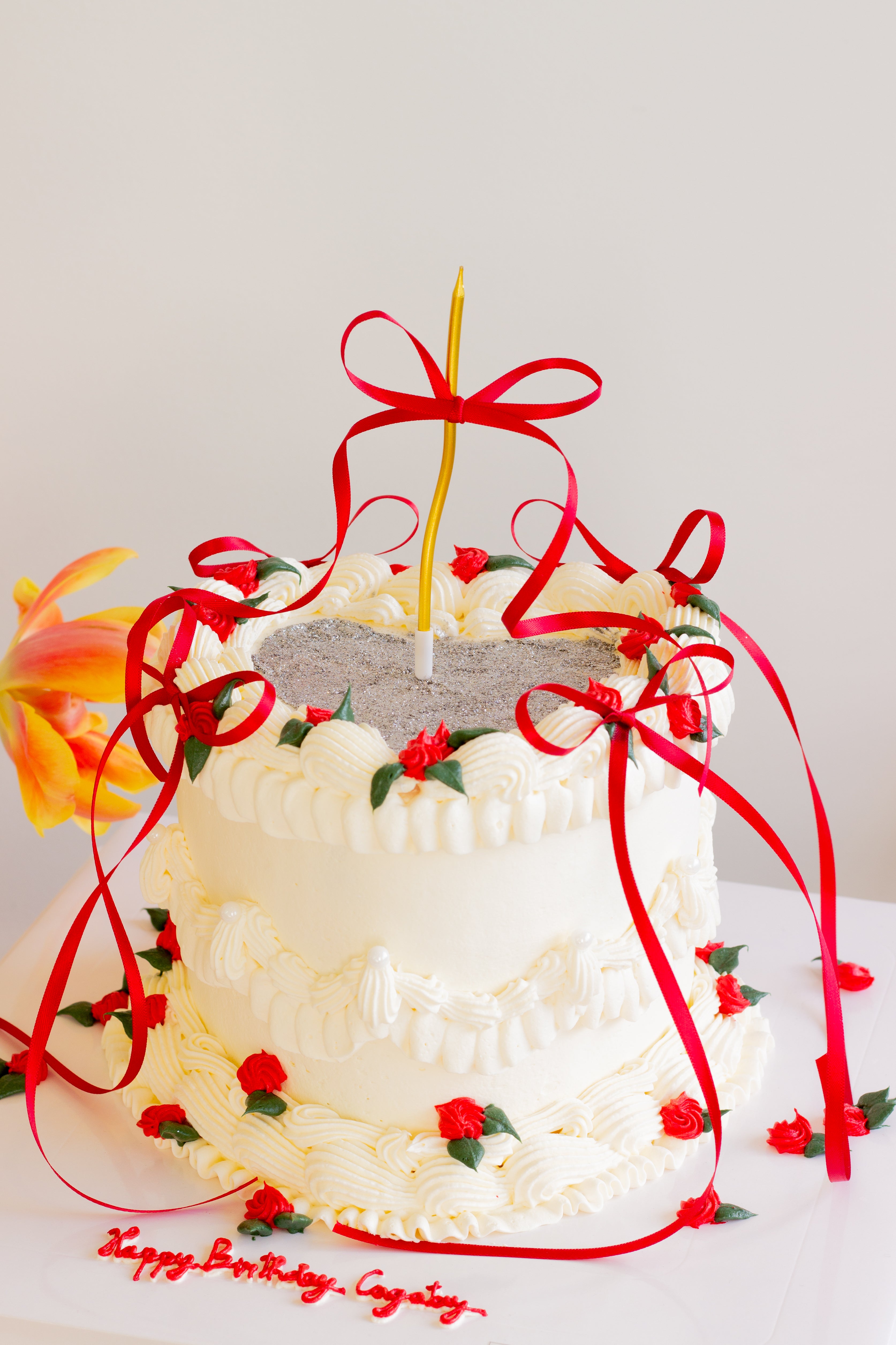 Rose vintage cake (heart)